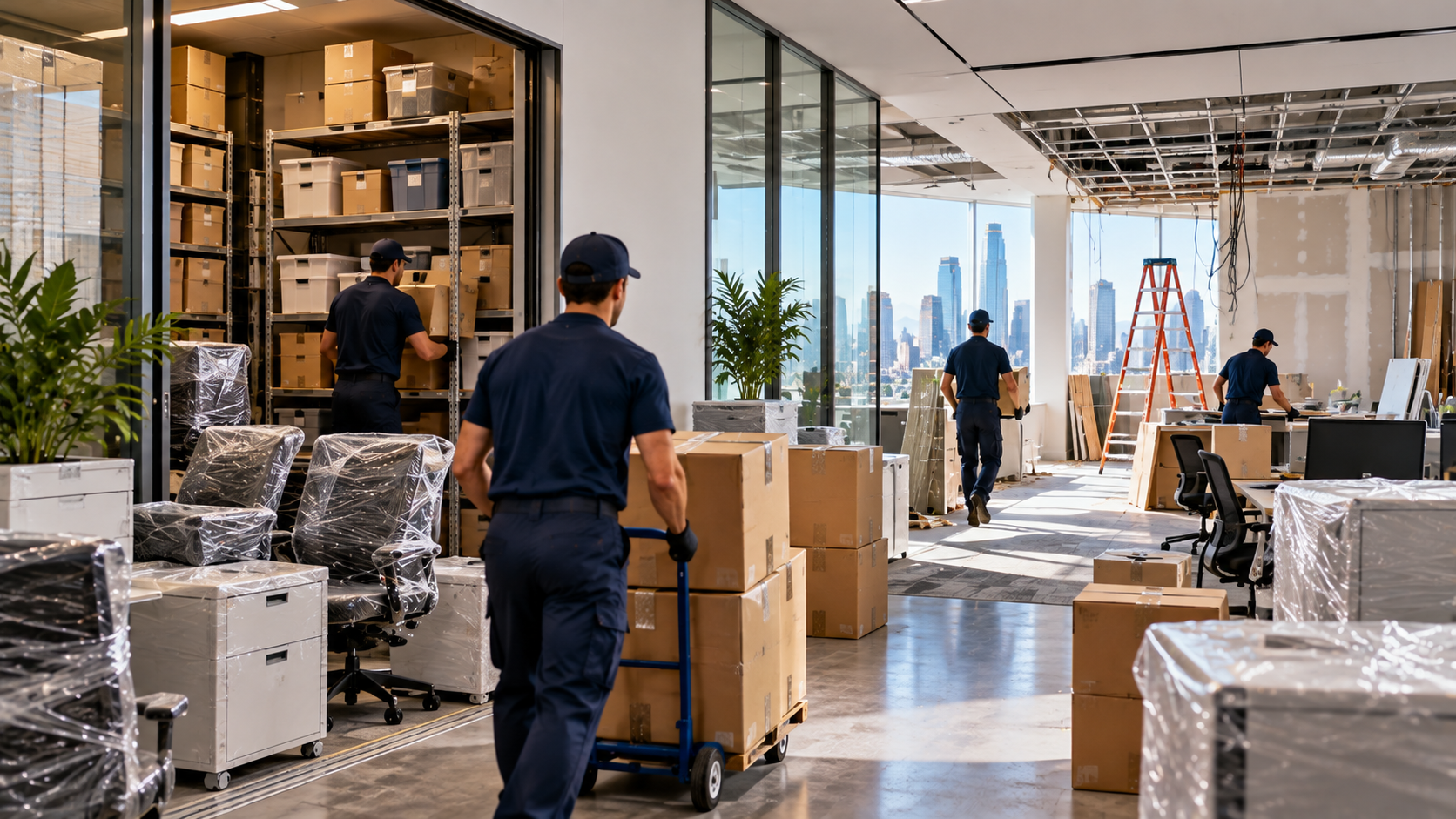 business storage during office renovation